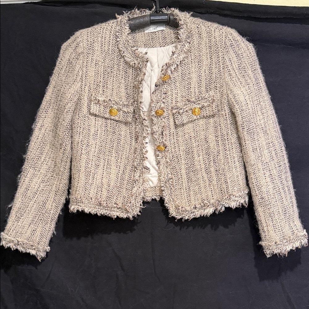 Elegant Cream Tweed Jacket
